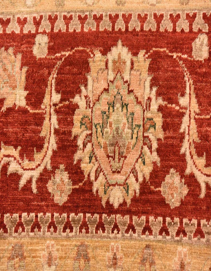 Detail image of  8' x 9' 10  Hand Knotted Peshawar Ziegler Rug