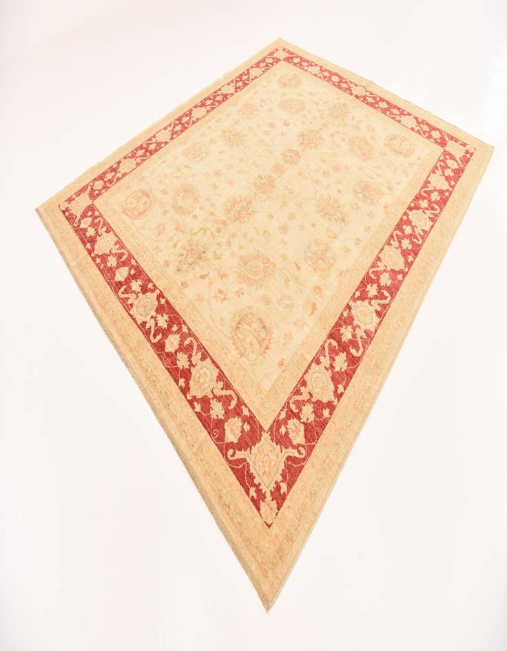 Detail image of  8' 2 x 9' 9  Hand Knotted Peshawar Ziegler Rug