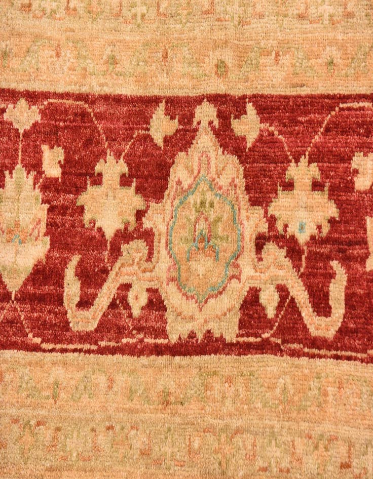 Detail image of  8' 2 x 9' 9  Hand Knotted Peshawar Ziegler Rug