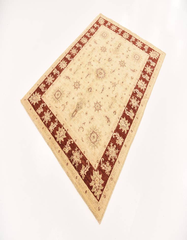 Detail image of  5' x 6' 7  Hand Knotted Peshawar Ziegler Rug