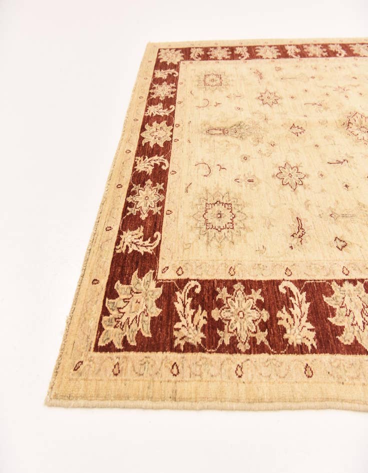 Detail image of  5' x 6' 7  Hand Knotted Peshawar Ziegler Rug