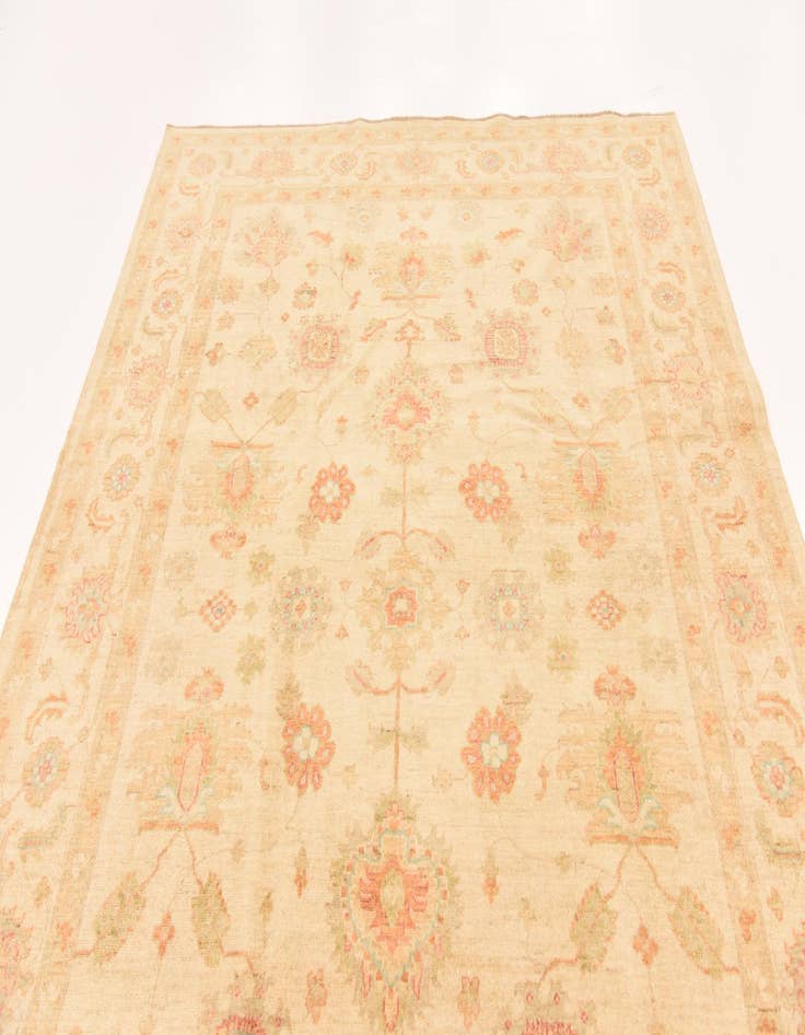 Detail image of  6' 9 x 9' 7  Hand Knotted Peshawar Ziegler Rug