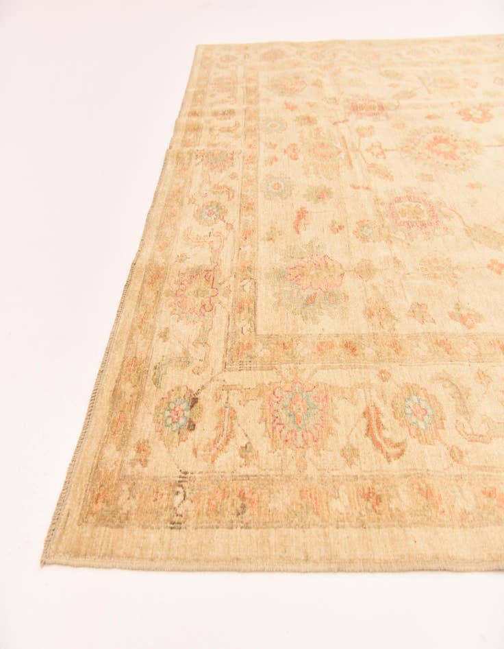 Detail image of  6' 9 x 9' 7  Hand Knotted Peshawar Ziegler Rug