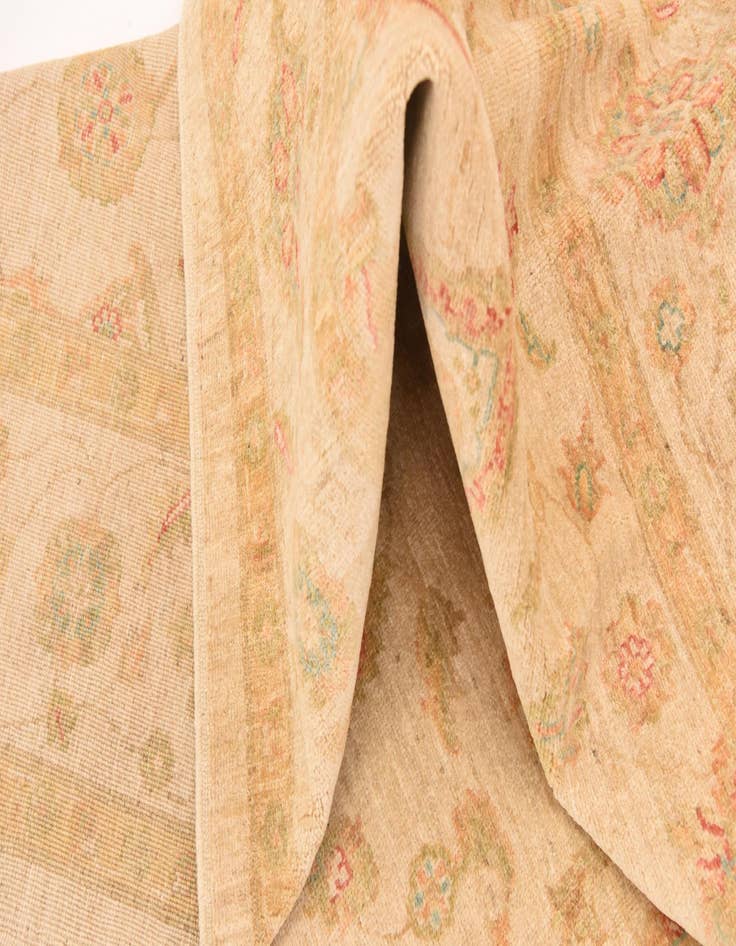 Detail image of  6' 7 x 9' 6  Hand Knotted Peshawar Ziegler Rug