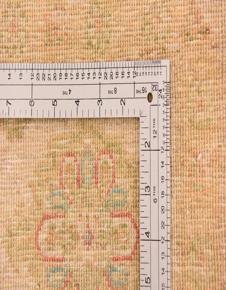 Detail image of  6' 7 x 9' 6  Hand Knotted Peshawar Ziegler Rug