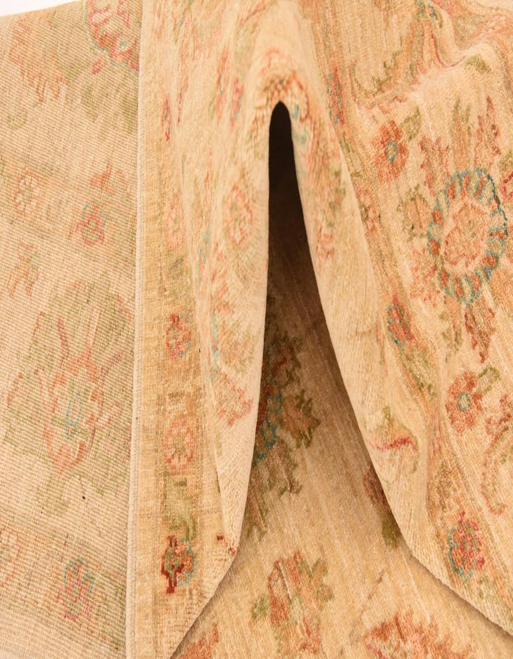 Detail image of  6' 8 x 9' 7  Hand Knotted Peshawar Ziegler Rug