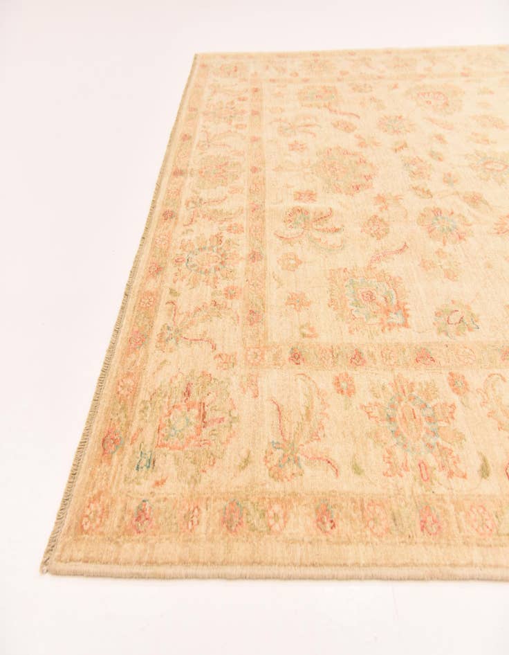 Detail image of  6' 8 x 9' 7  Hand Knotted Peshawar Ziegler Rug