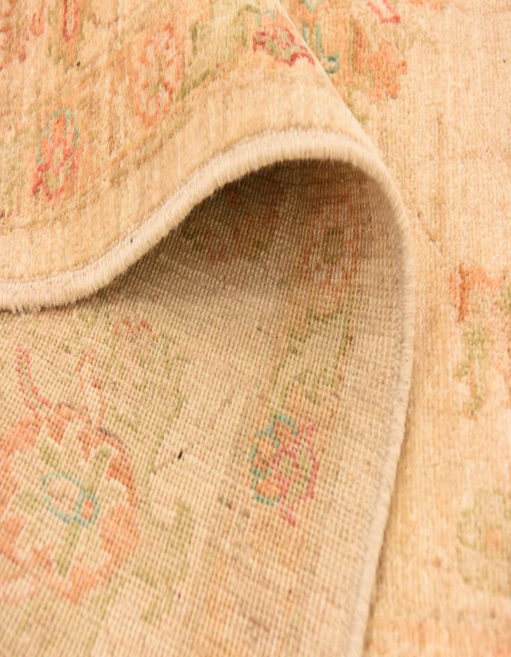 Detail image of  6' 8 x 9' 7  Hand Knotted Peshawar Ziegler Rug