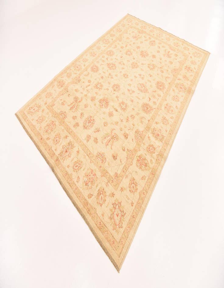 Detail image of  6' 8 x 9' 6  Hand Knotted Peshawar Ziegler Rug