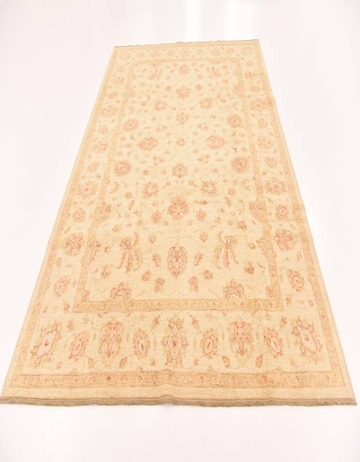 Detail image of  6' 8 x 9' 6  Hand Knotted Peshawar Ziegler Rug