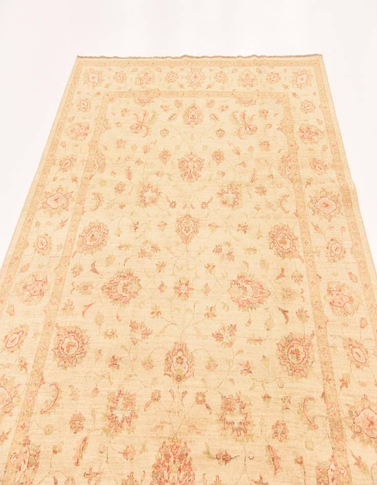 Detail image of  6' 8 x 9' 6  Hand Knotted Peshawar Ziegler Rug