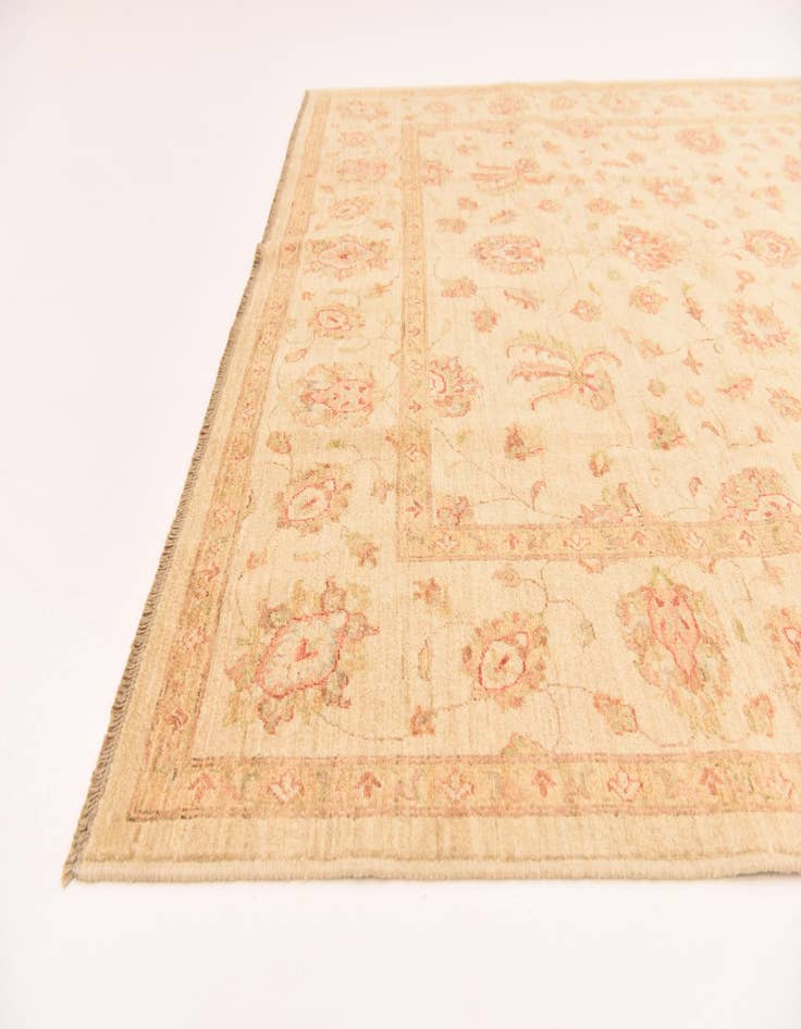 Detail image of  6' 8 x 9' 6  Hand Knotted Peshawar Ziegler Rug