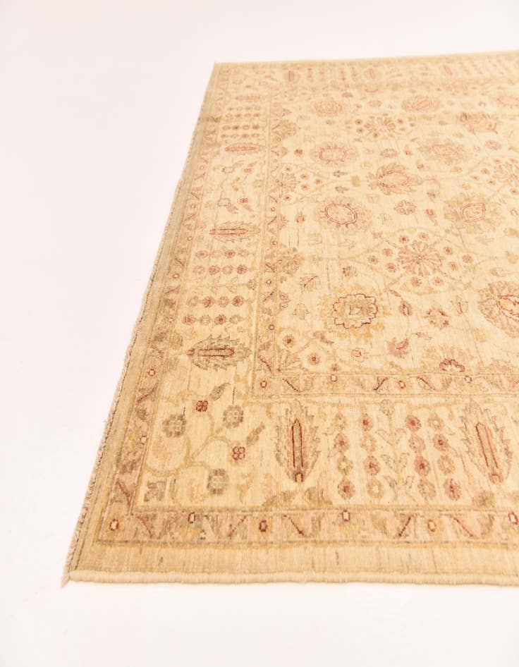 Detail image of  6' 1 x 9' 1  Hand Knotted Peshawar Ziegler Rug