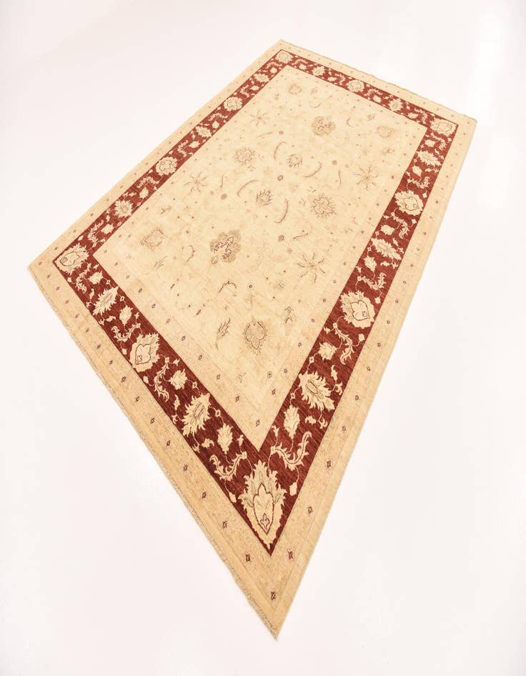 Detail image of  7' 2 x 9' 8  Hand Knotted Peshawar Ziegler Rug