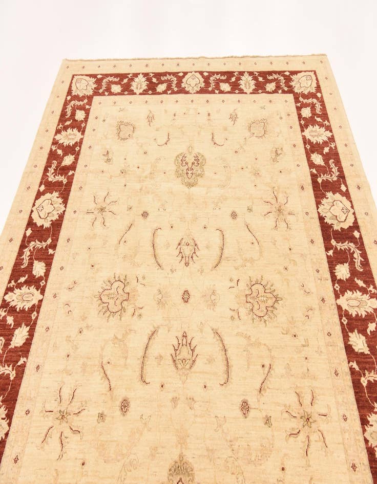 Detail image of  7' 2 x 9' 8  Hand Knotted Peshawar Ziegler Rug