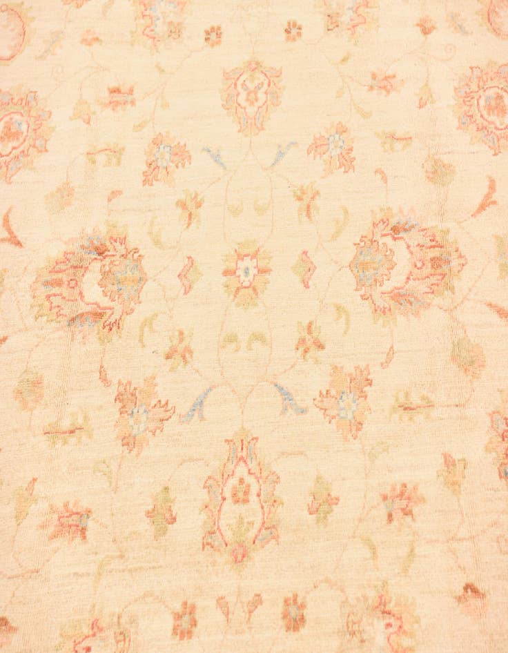 Detail image of  6' 9 x 10' 5  Hand Knotted Peshawar Ziegler Rug