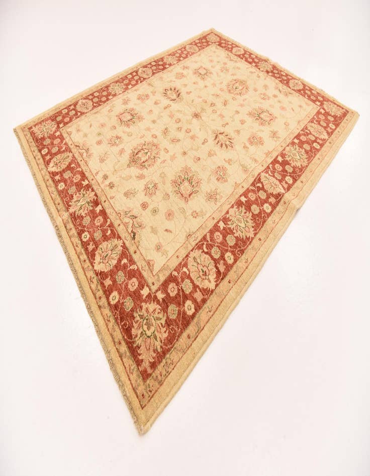 Detail image of  5' 2 x 6' 7  Hand Knotted Peshawar Ziegler Rug