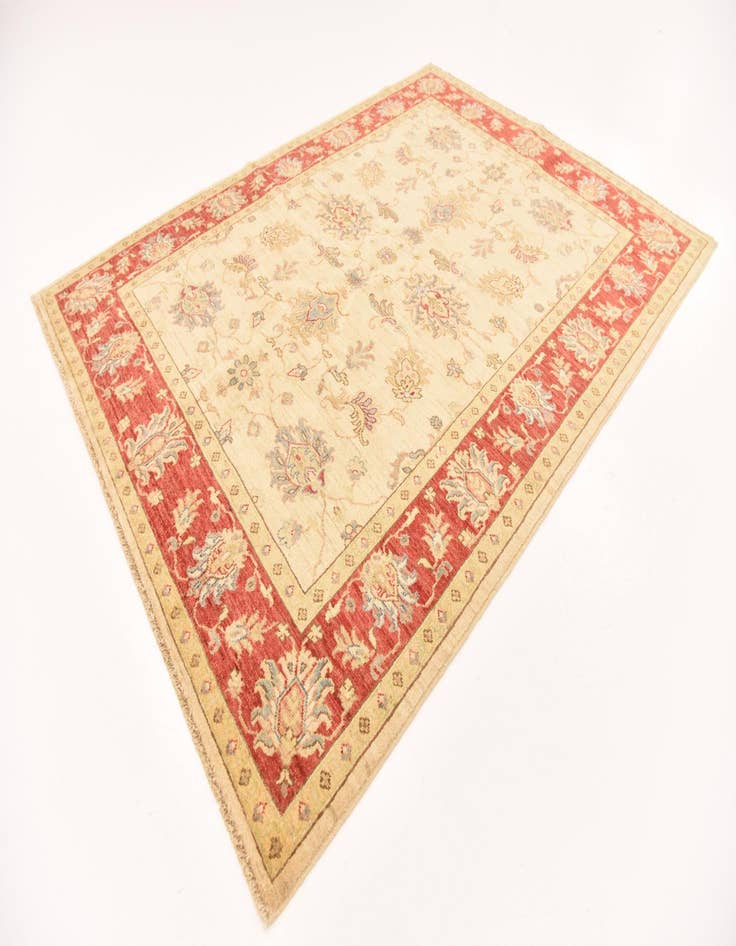 Detail image of  5' 1 x 6' 9  Hand Knotted Peshawar Ziegler Rug