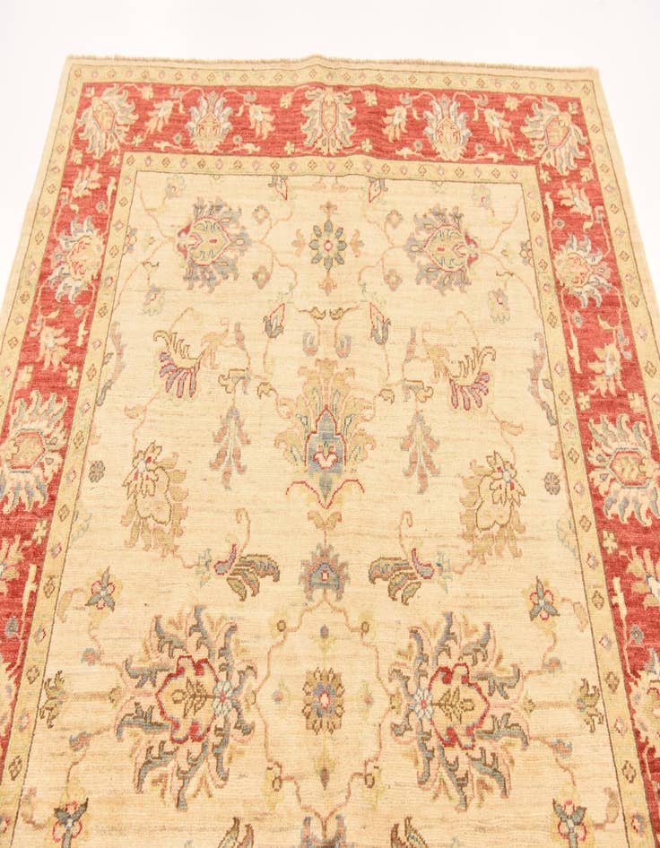 Detail image of  5' 1 x 6' 9  Hand Knotted Peshawar Ziegler Rug