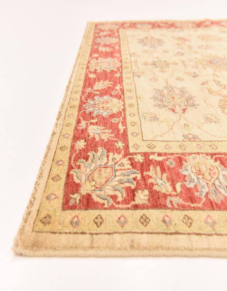 Detail image of  5' 1 x 6' 9  Hand Knotted Peshawar Ziegler Rug