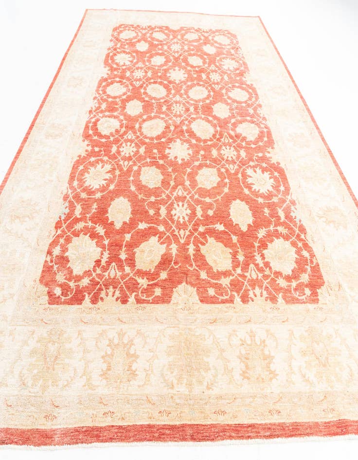 Detail image of  10' x 13' 4  Hand Knotted Peshawar Ziegler Rug