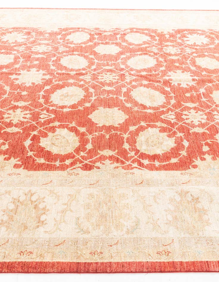 Detail image of  10' x 13' 4  Hand Knotted Peshawar Ziegler Rug