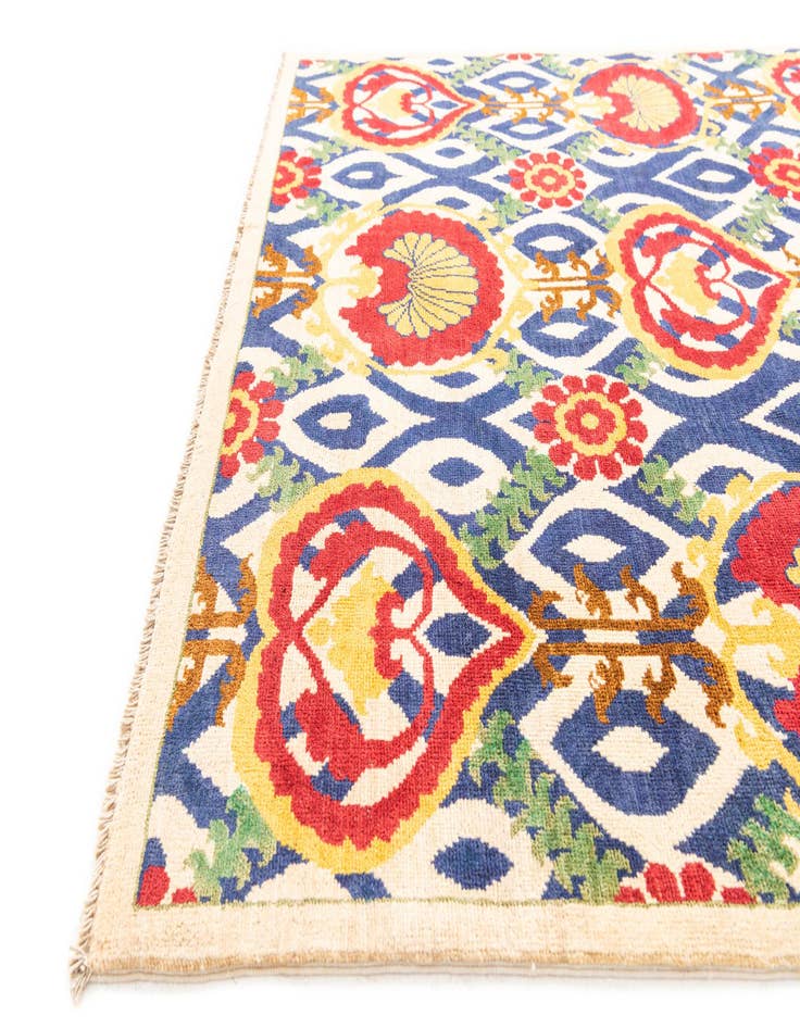 Detail image of  5' x 7' 4  Hand Knotted Peshawar Ziegler Rug