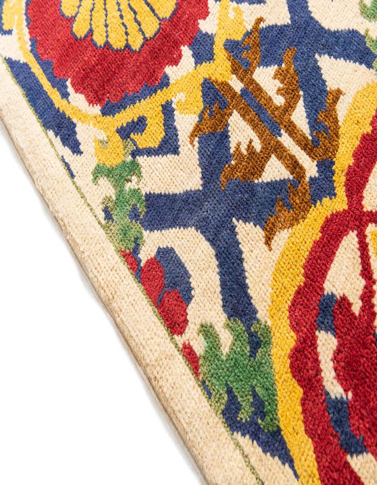 Detail image of  5' x 7' 4  Hand Knotted Peshawar Ziegler Rug