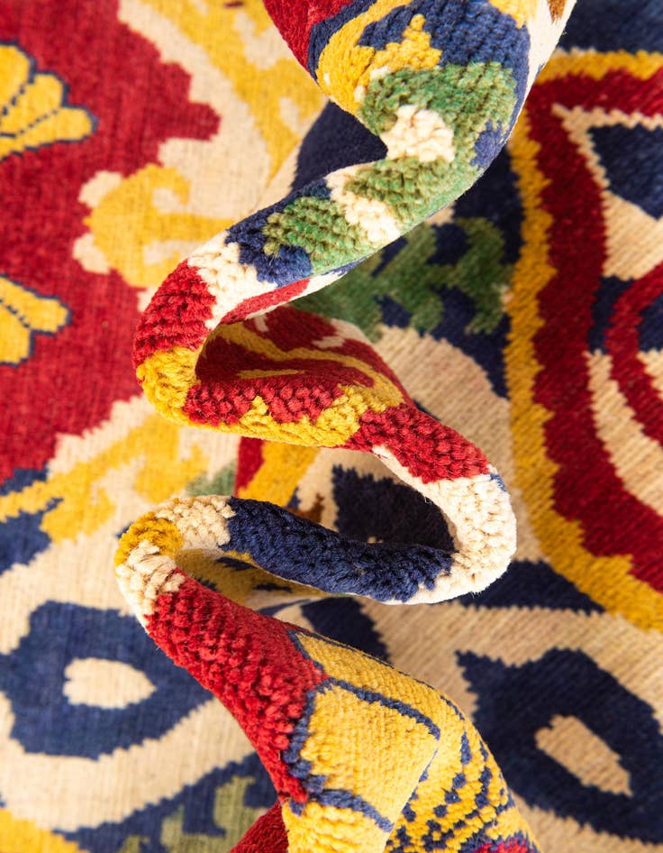 Detail image of  5' x 7' 4  Hand Knotted Peshawar Ziegler Rug