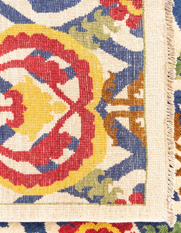 Detail image of  5' x 7' 4  Hand Knotted Peshawar Ziegler Rug