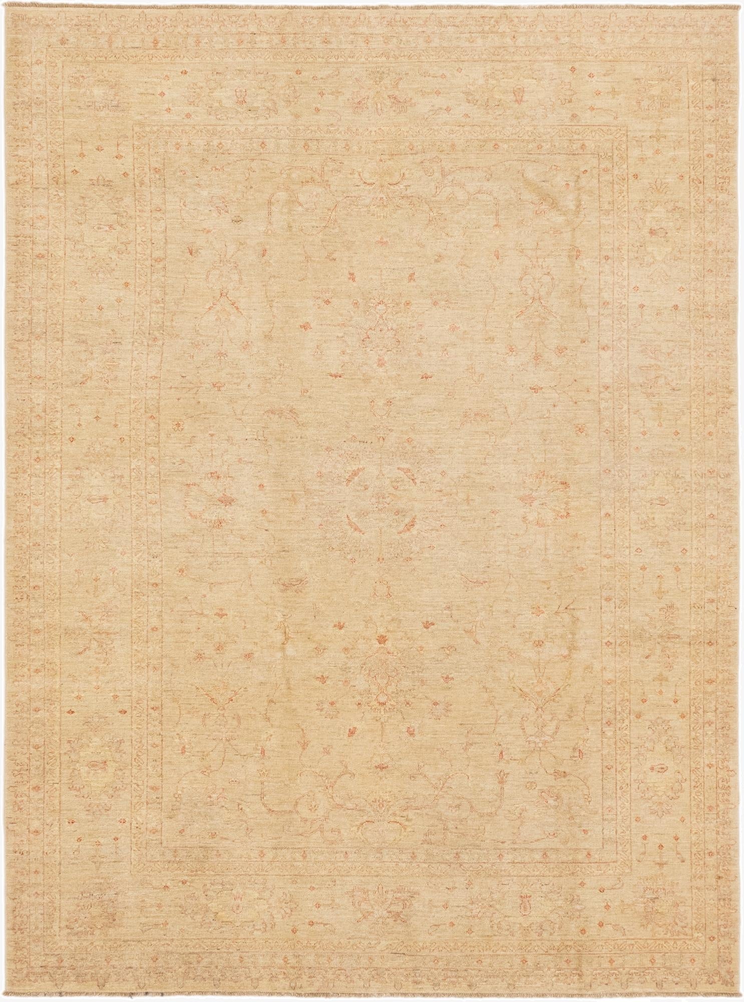  6' 10 x 9' 5  Hand Knotted Peshawar Ziegler Rug