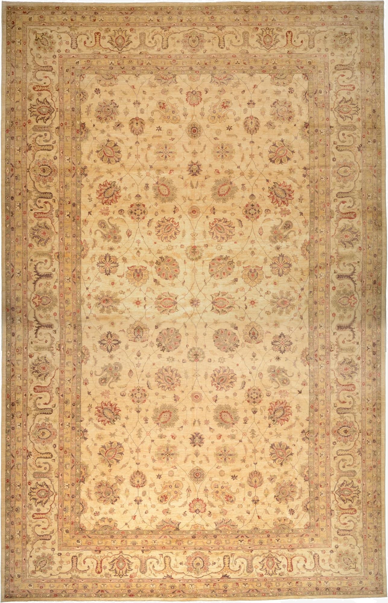  15' 3 x 23' 8  Hand Knotted Peshawar Ziegler Oriental Rug