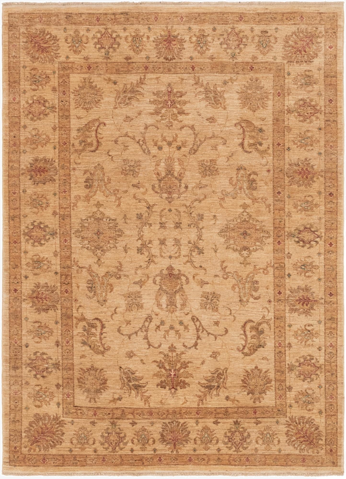  5' 7 x 7' 9  Hand Knotted Peshawar Ziegler Rug