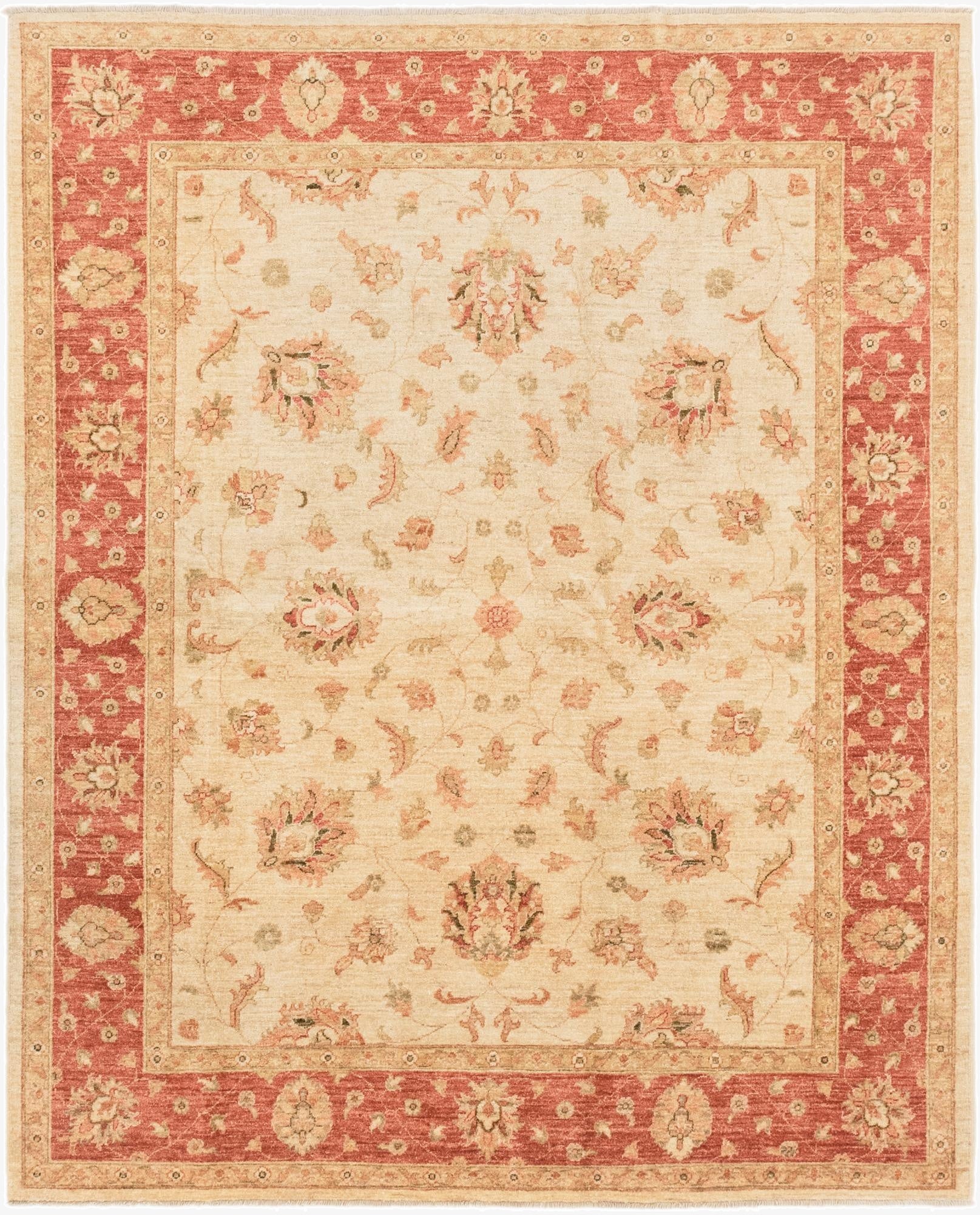  6' 8 x 8' 2  Hand Knotted Peshawar Ziegler Rug