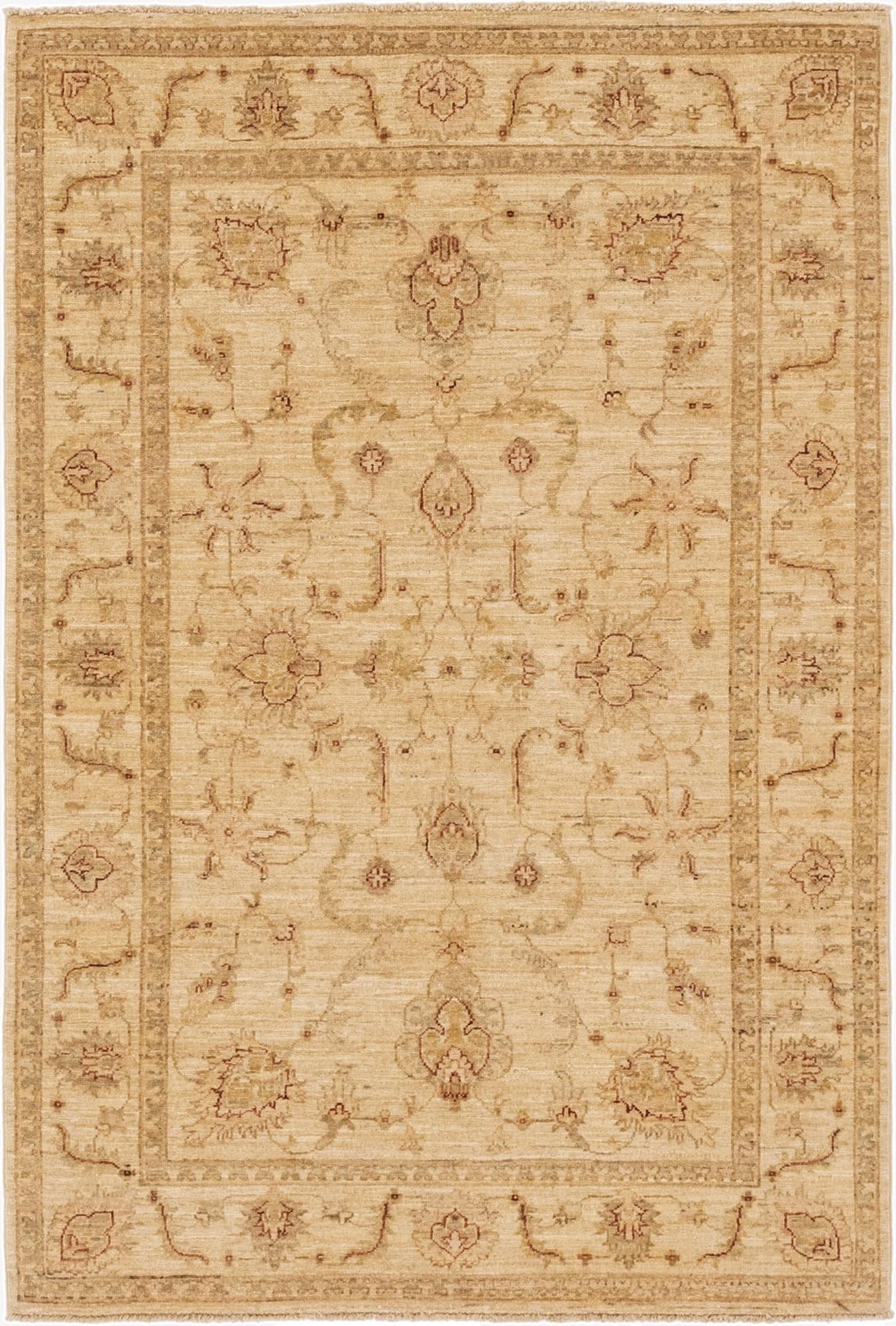  4' x 6'  Hand Knotted Peshawar Ziegler Rug