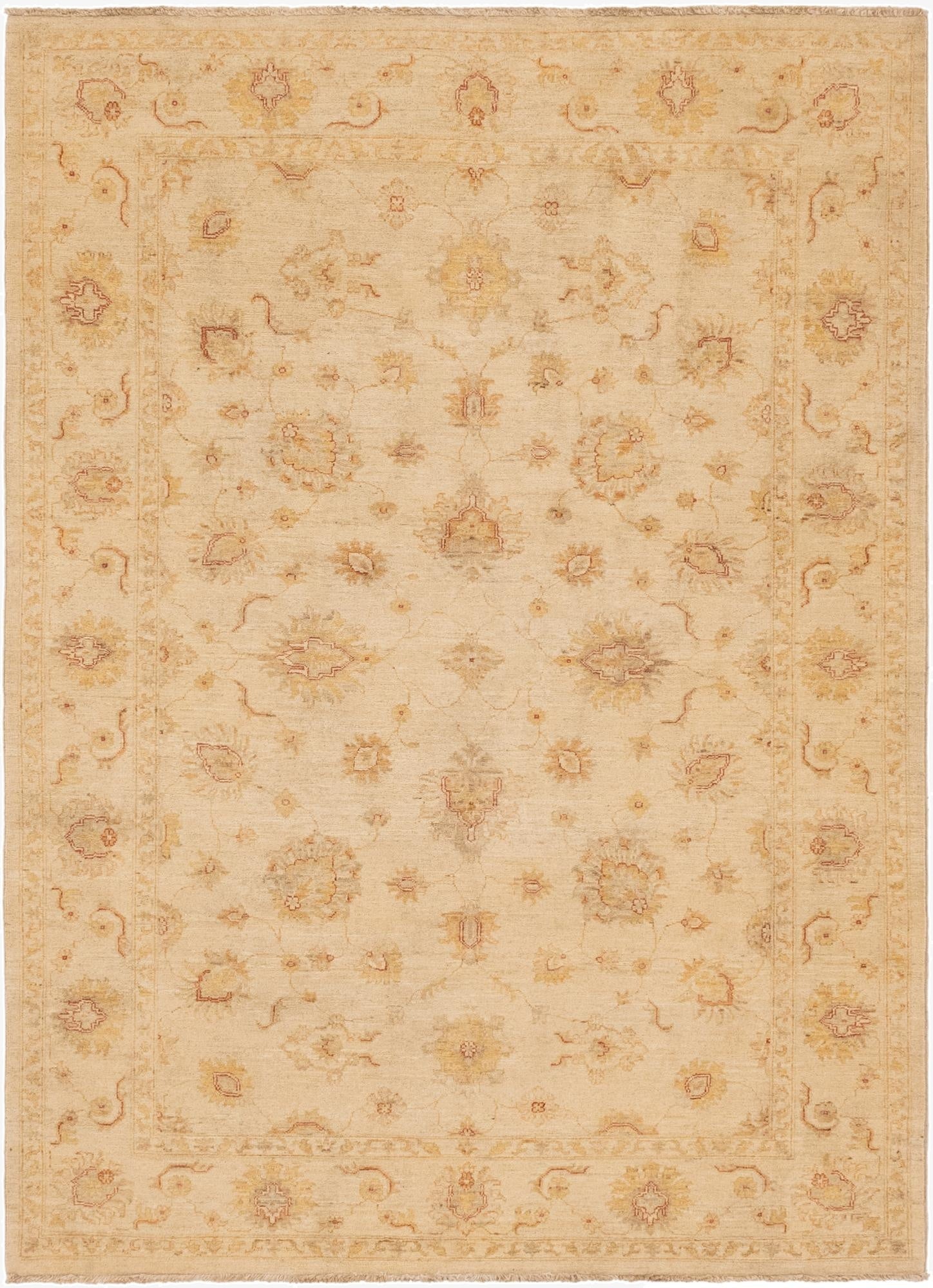  5' 7 x 7' 9  Hand Knotted Peshawar Ziegler Rug