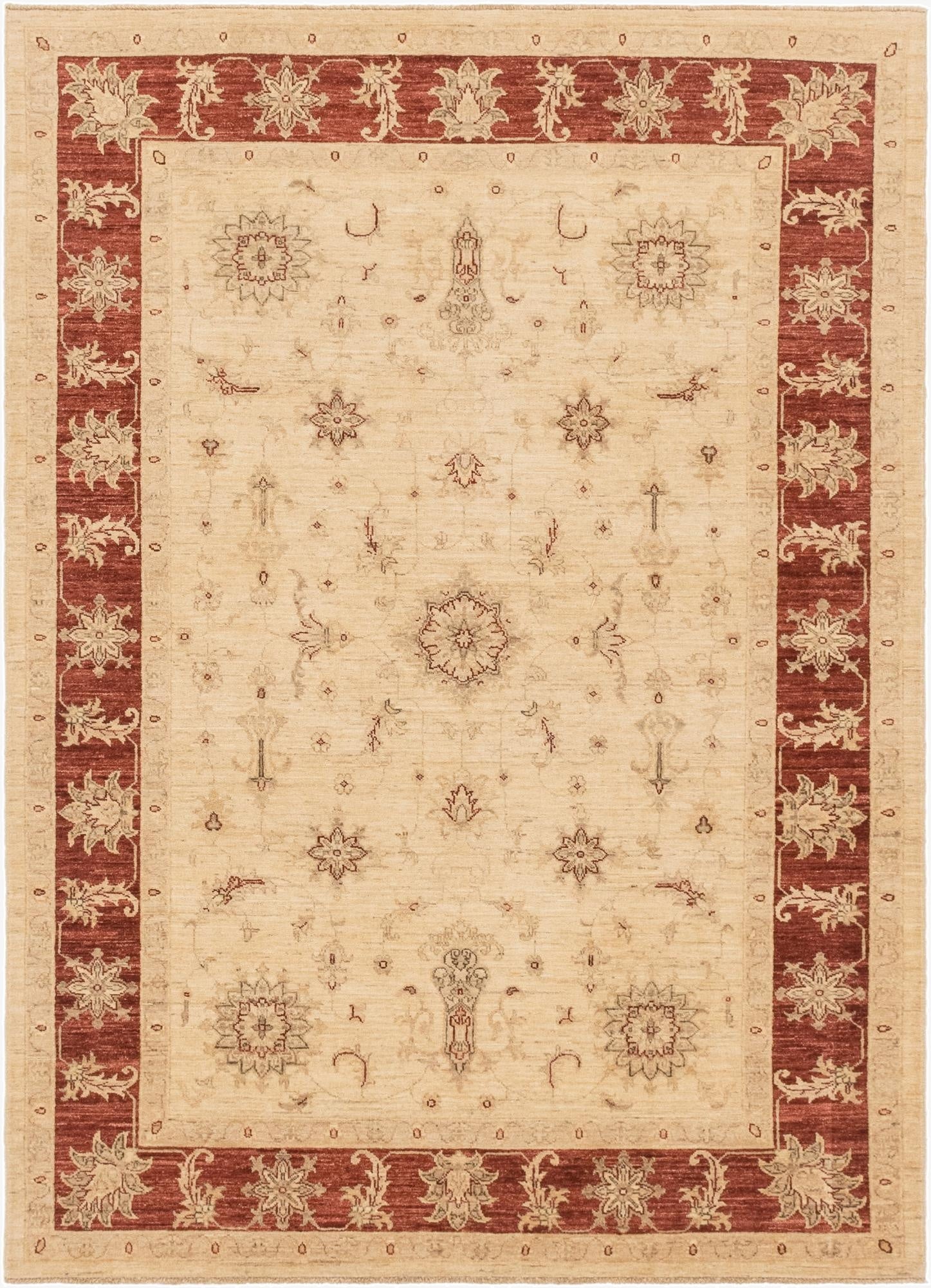  5' 8 x 7' 9  Hand Knotted Peshawar Ziegler Rug