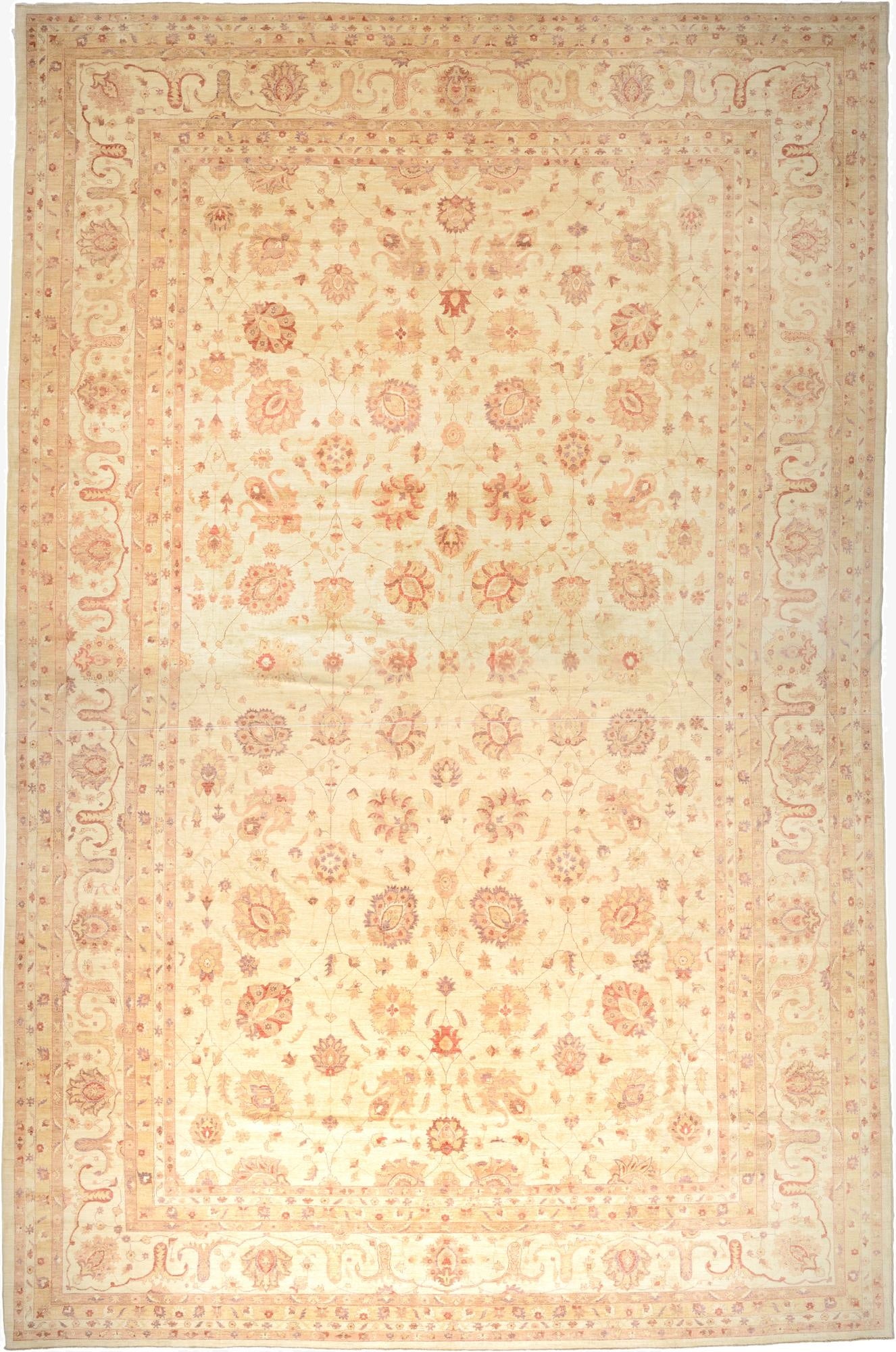  16' 11 x 25' 6  Hand Knotted Peshawar Ziegler Oriental Rug