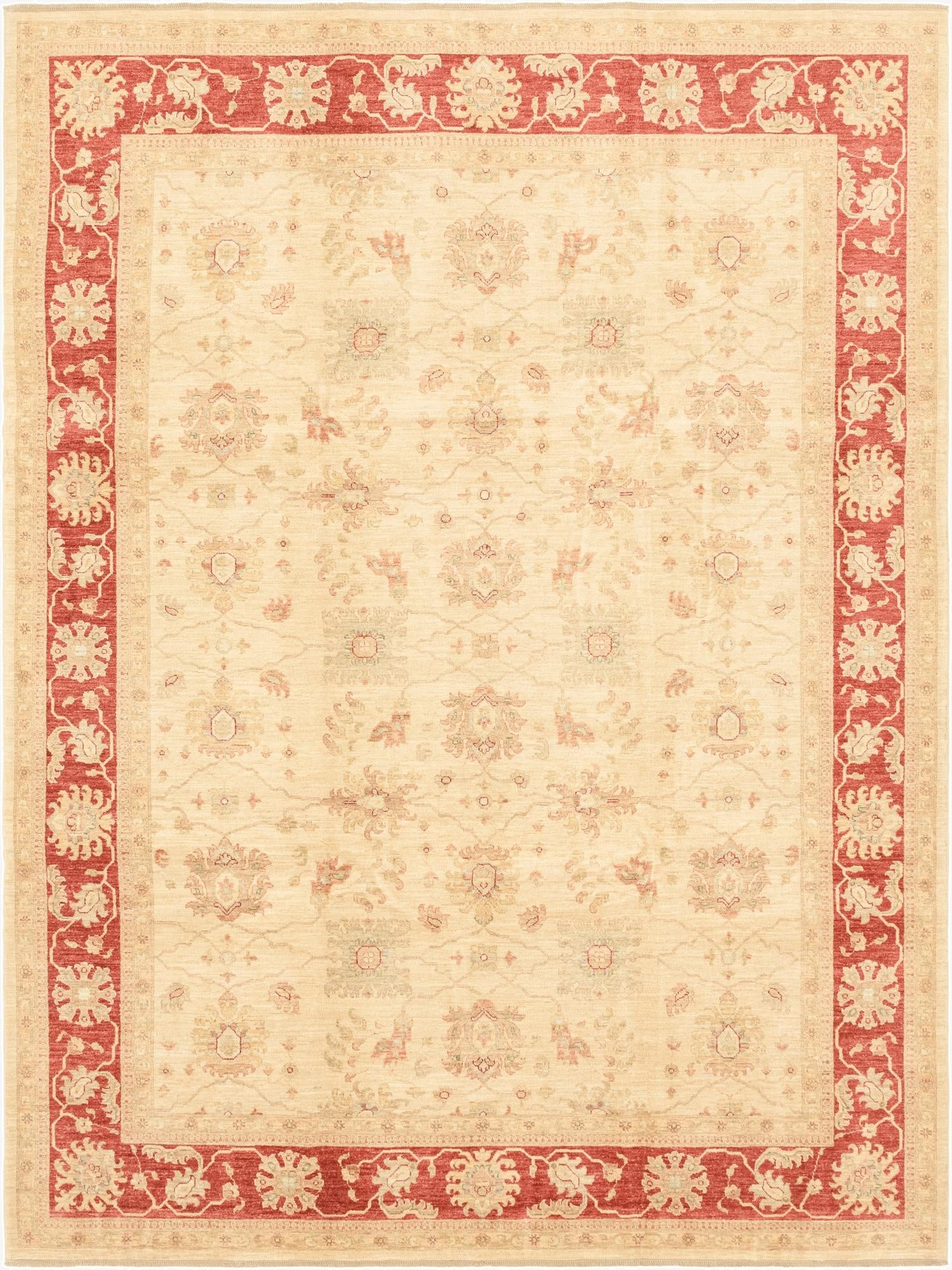  8' 5 x 11' 3  Hand Knotted Peshawar Ziegler Rug