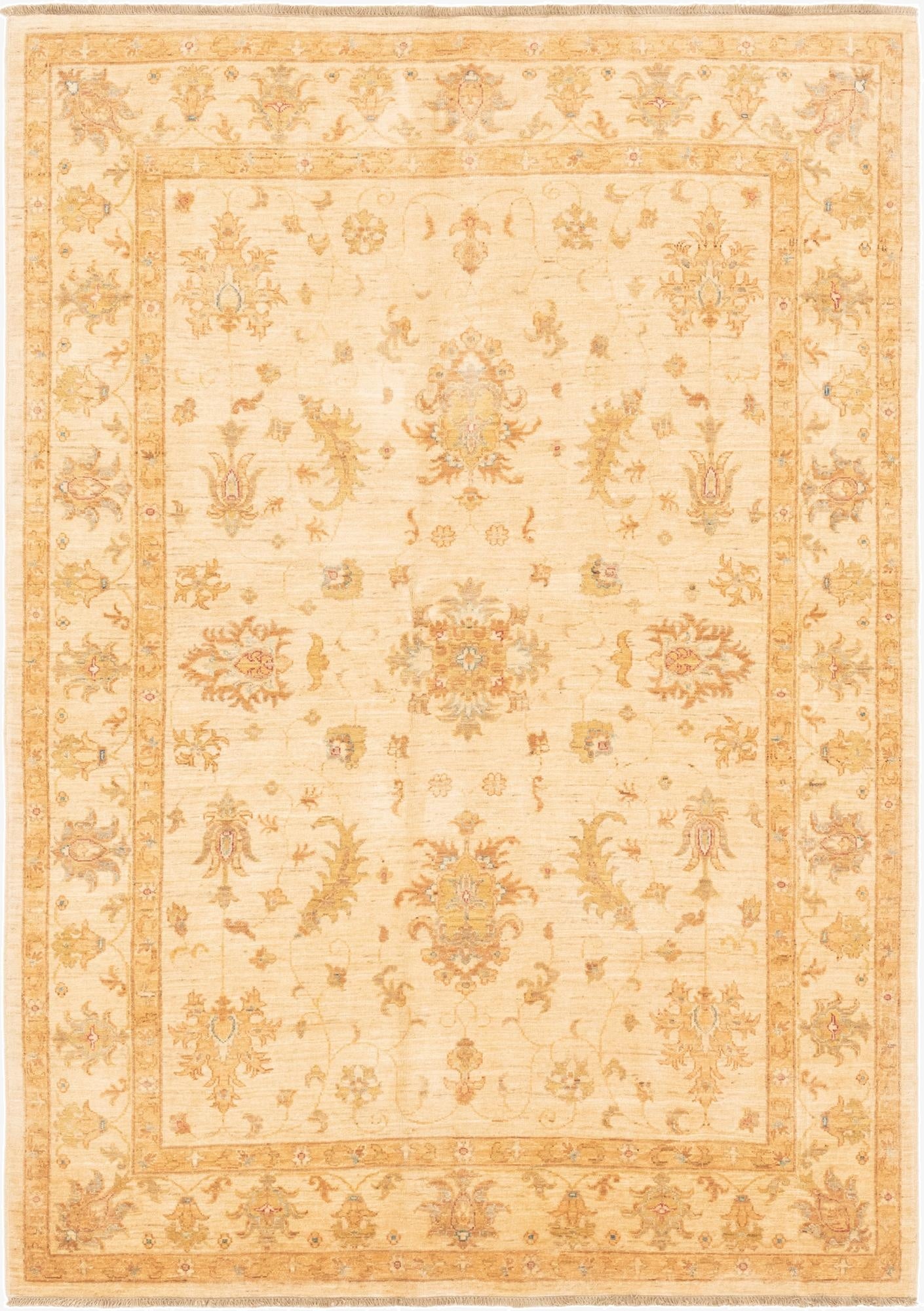  5' 8 x 7' 11  Hand Knotted Peshawar Ziegler Rug