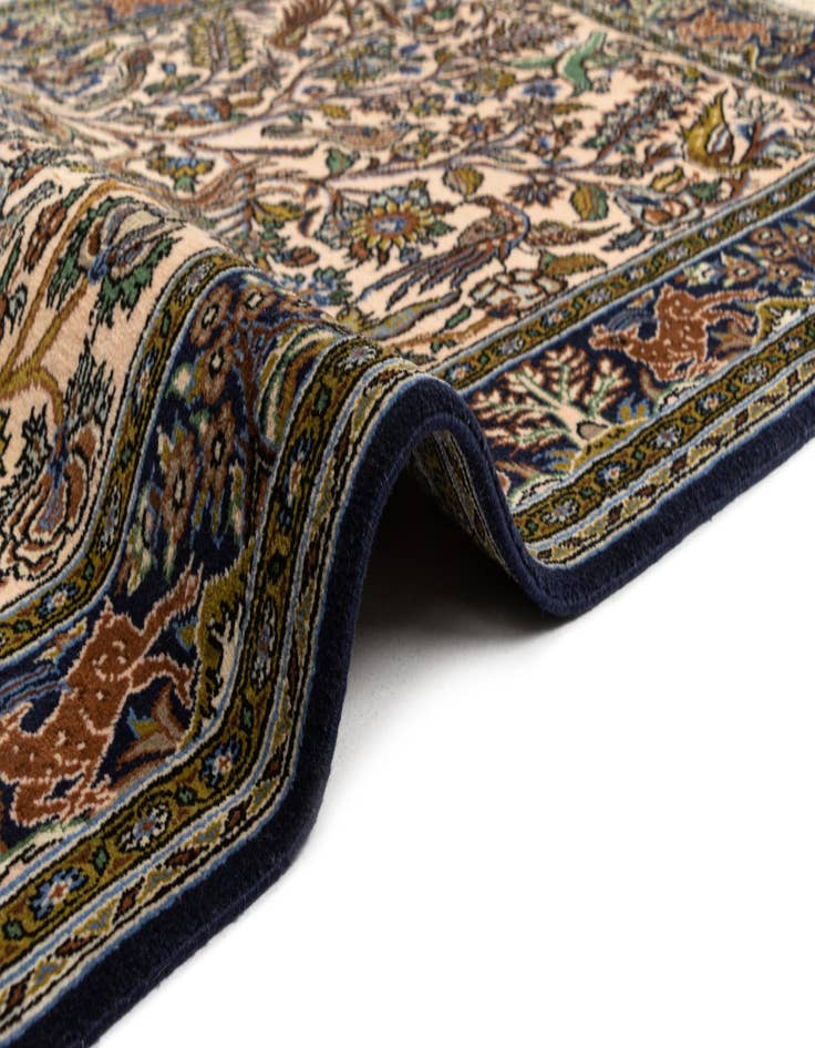 Detail image of  3' 4 x 5' 7  Hand Knotted Qom Persian Rug