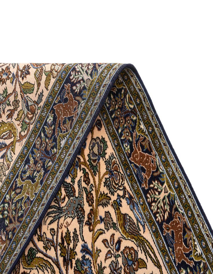 Detail image of  3' 4 x 5' 7  Hand Knotted Qom Persian Rug