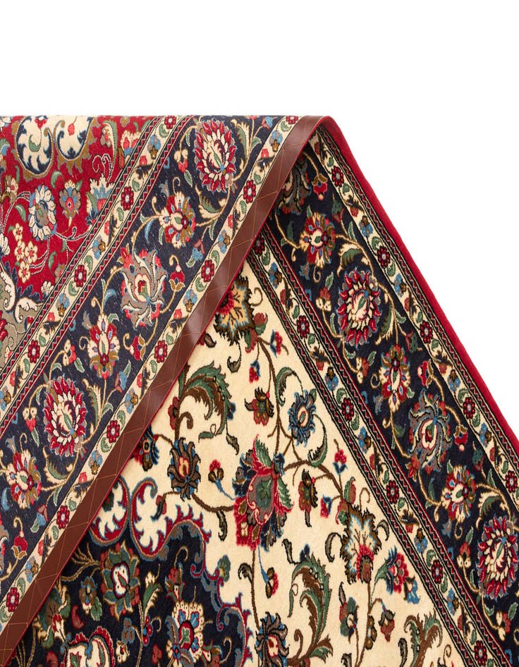 Detail image of  6' 7 x 9' 7  Hand Knotted Qom Persian Rug