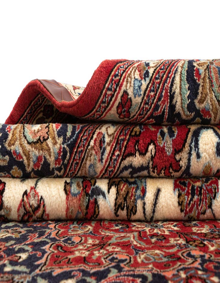 Detail image of  6' 4 x 9' 9  Hand Knotted Qom Persian Rug