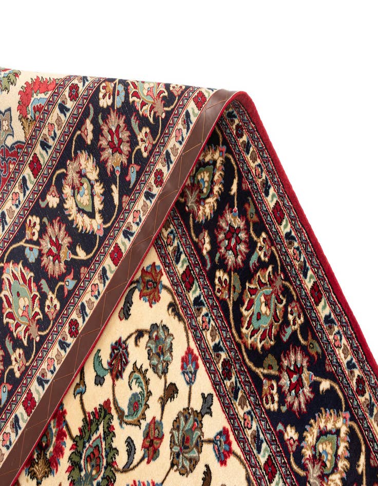 Detail image of  6' 9 x 9' 4  Hand Knotted Qom Persian Rug