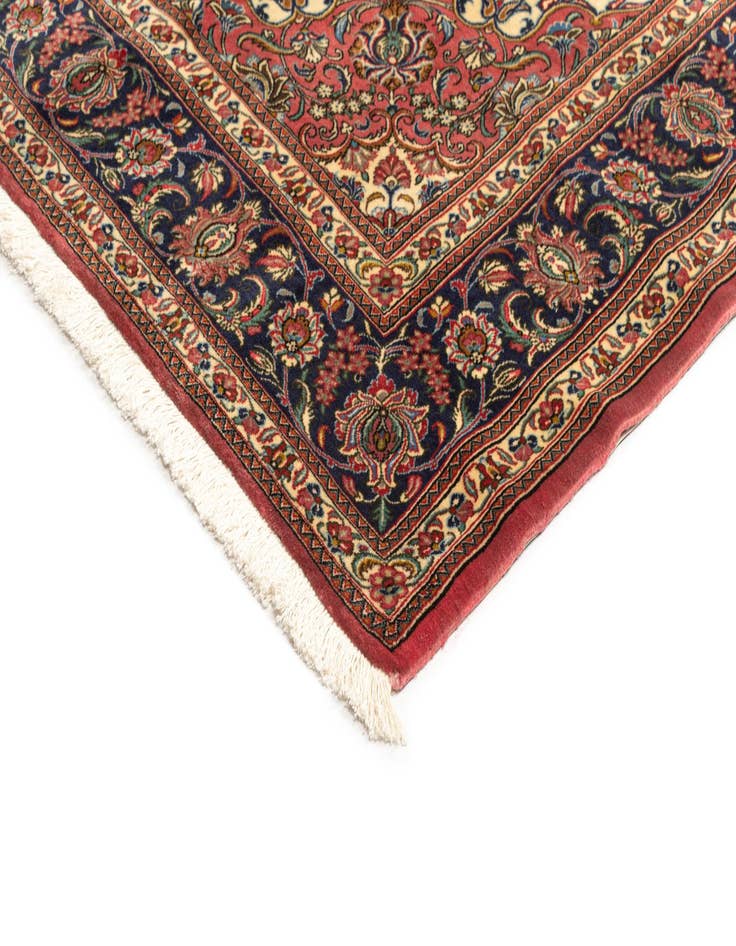 Detail image of  6' 8 x 10'  Hand Knotted Qom Persian Rug