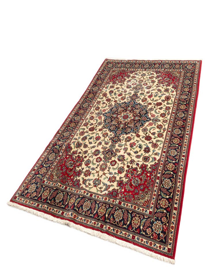 Detail image of  6' 8 x 9' 9  Hand Knotted Qom Persian Rug