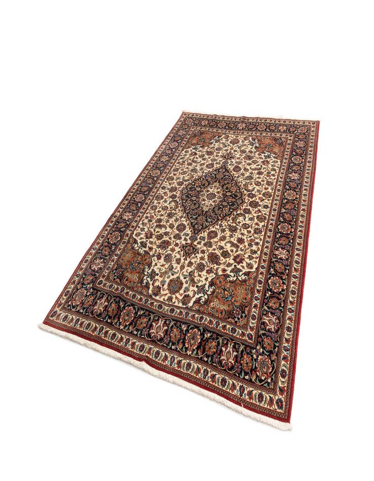 Detail image of  6' 10 x 9' 5  Hand Knotted Qom Persian Rug