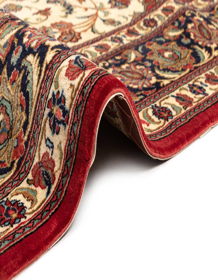 Detail image of  6' 7 x 10'  Hand Knotted Qom Persian Rug