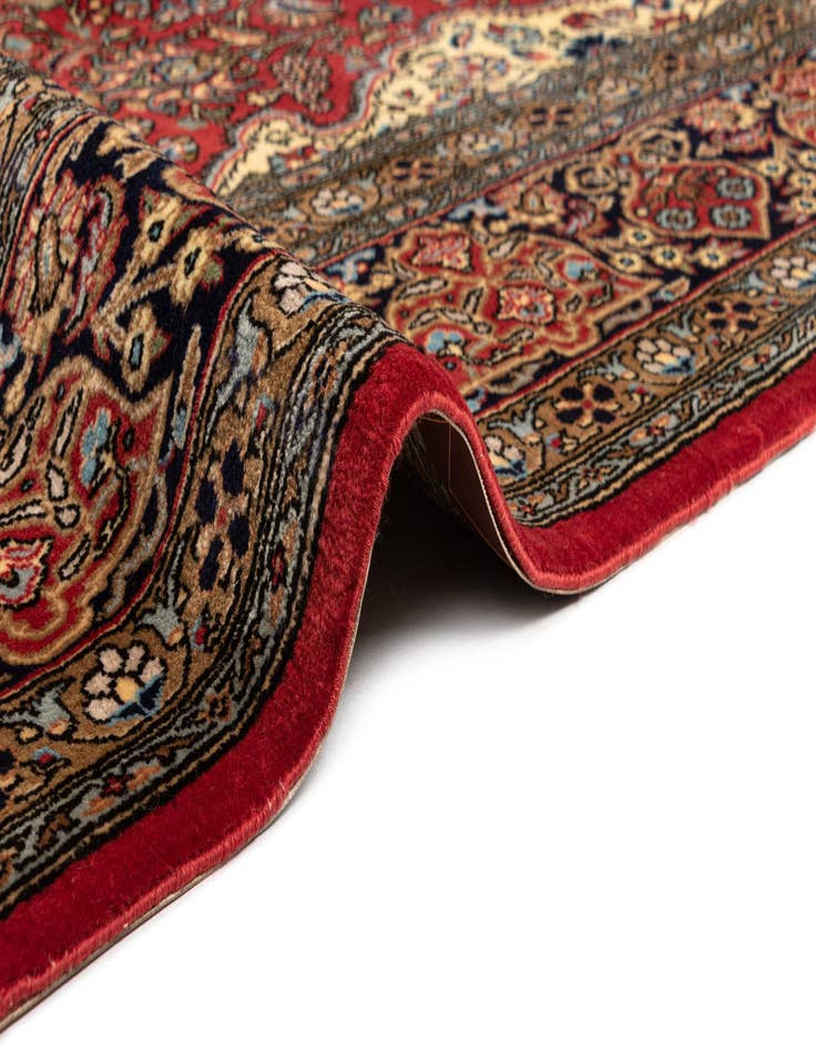 Detail image of  6' 7 x 10' 1  Hand Knotted Qom Persian Rug